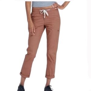 Vuori  Women's Size XS Ripstop Pant Mauve Organic Cotton Mid Rise Casual